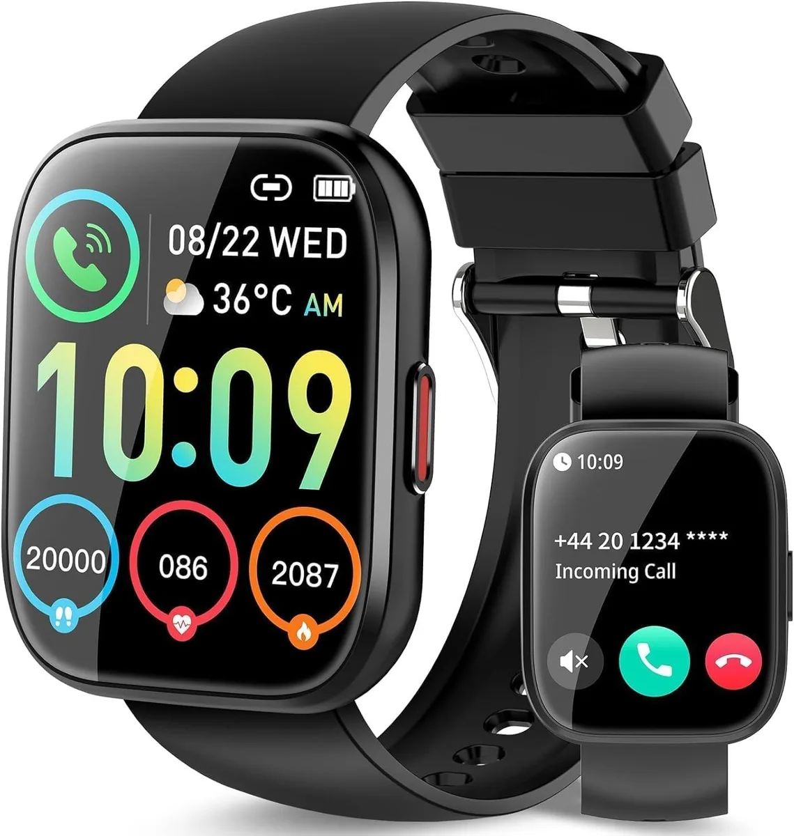 Hitoor Hitoor P114 Smart Watch Black 1.85" IP68 112 Sports — product photo