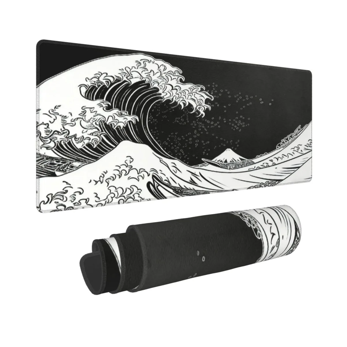  Zarbaopto Large Gaming Mouse Pad Japanese Sea Wave 31.5 x 11.8 in — product photo