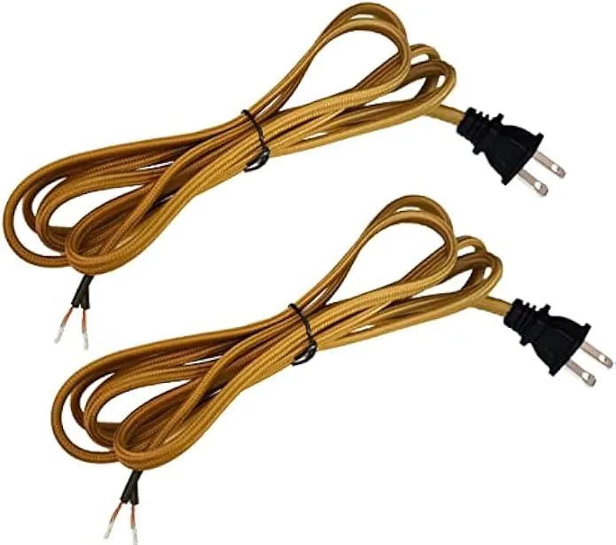 usbroway usbroway 18 gauge lamp cord 8ft brown 2-pack — product photo