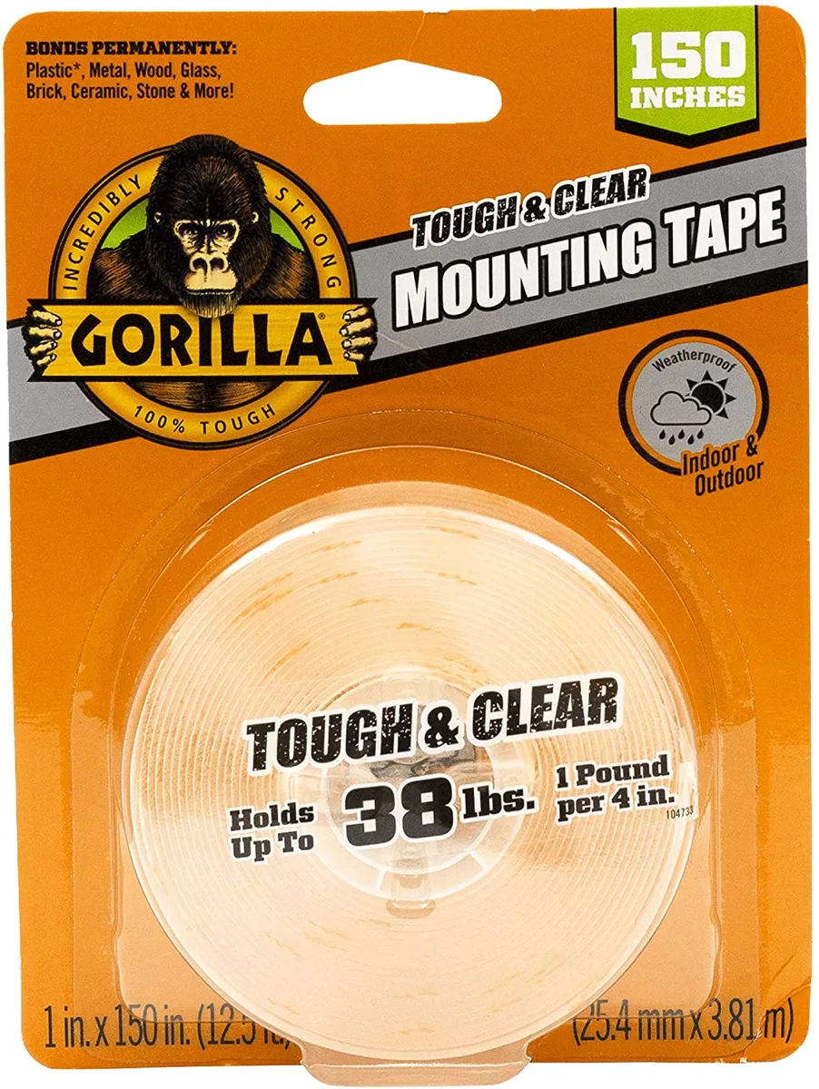 Gorilla Gorilla Tough &amp; Clear Double Sided Mounting Tape 1" x 150" Clear — product photo