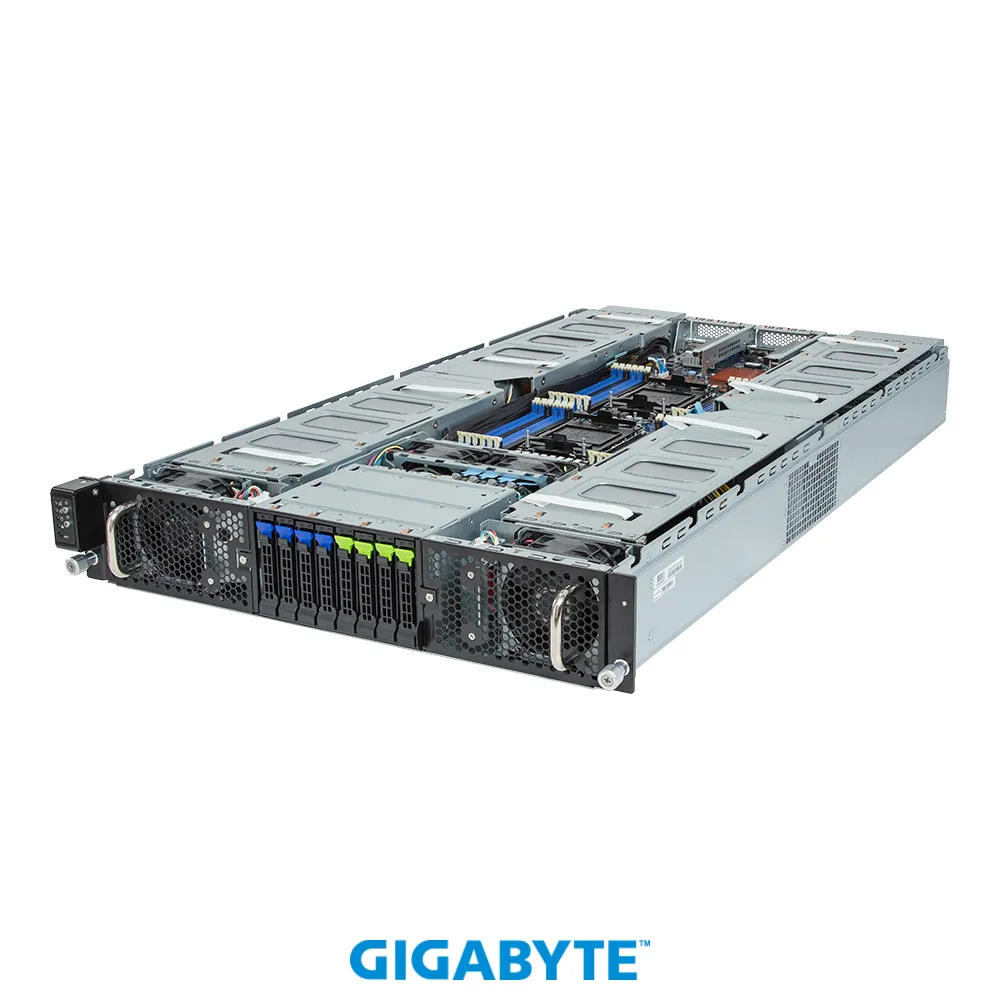 GIGABYTE GIGABYTE G293-S43-AAP1 barebone server 16 PCIe Gen5 GPUs 24 DDR5 DIMMs — product photo