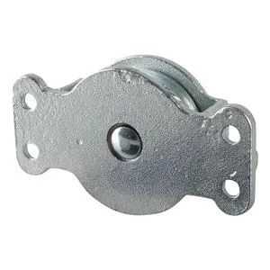 Steel cheek block with side-mount bracket and single grooved sheave