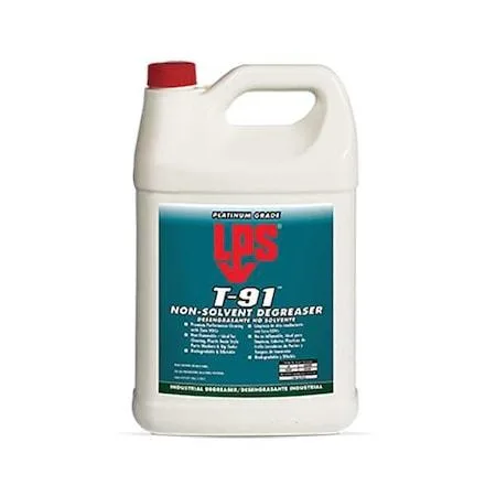 One-gallon plastic jug of colourless to light-yellow liquid degreaser
