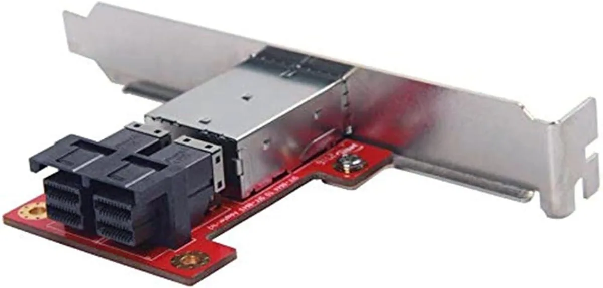 LSI LSI Dual Port SAS Adapter 2× SFF-8643 to 2× SFF-8644 12Gb/s network card — product photo