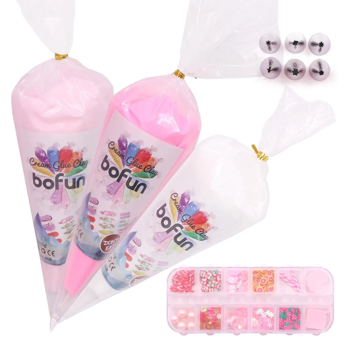  BoFUN BO-C26 Decoden Cream Glue Kit 3 x 50g — product photo