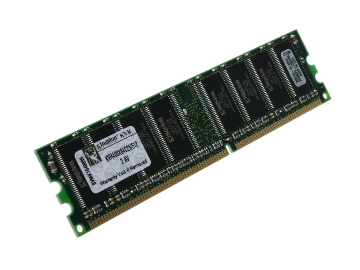 Kingston Technology Corp. Kingston Technology Corp. KVR400X64C25/512 512MB DDR 400 desktop RAM — product photo