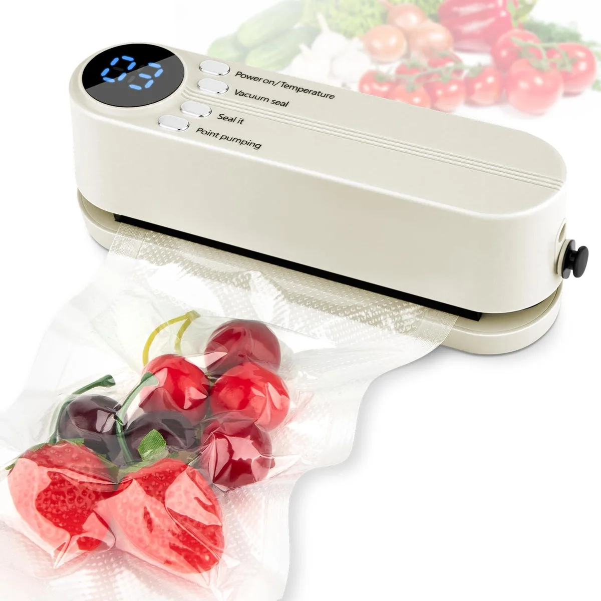  FoodSaver VS-818 Keledz Mini Vacuum Sealer 60kPa Beige — product photo