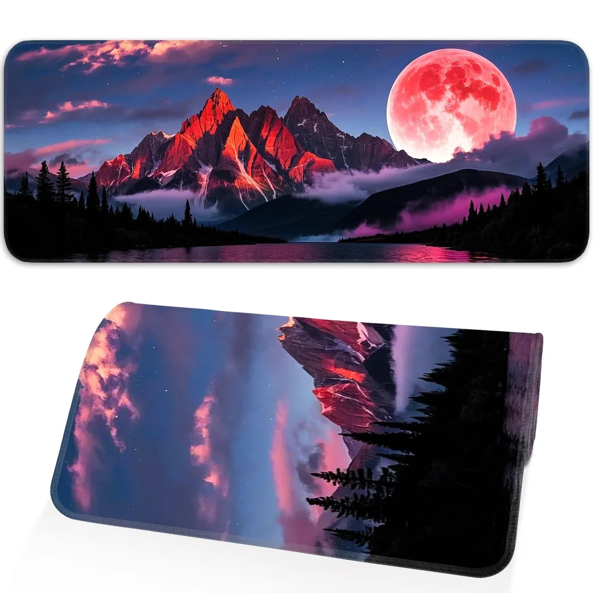 KEHIPI KEHIPI Mouse Pad Moon Mountain 31.5x11.8 Inch — product photo