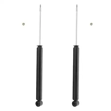 Two silver rear shock absorbers in a kit