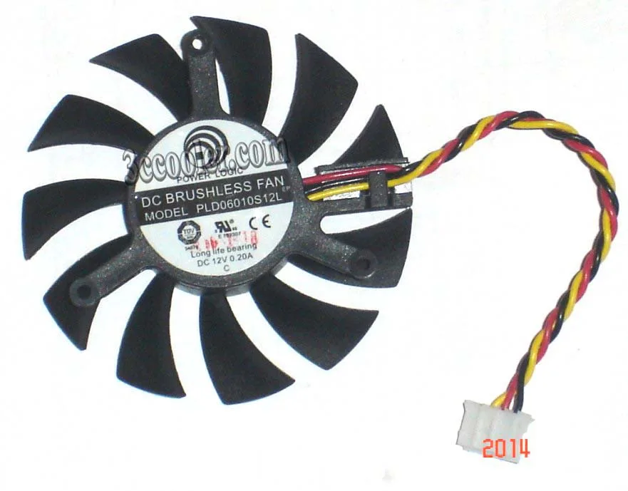 OEM Industries OEM Industries PLD06010S12L 12V .2A 3-pin VGA fan CPU cooler — product photo