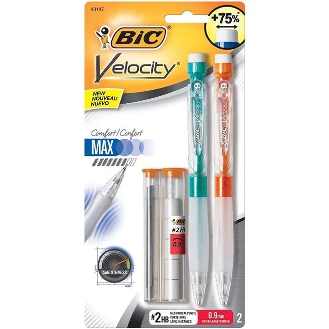 BIC BIC MPMX9P21 Velocity Max 0.9 mm pencil 2 pack — product photo