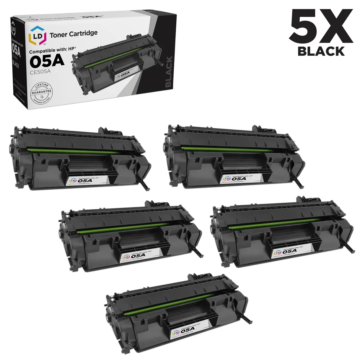 LD Products LD Products Compatible Toner Cartridge 5 Pack CE505A 05A — product photo