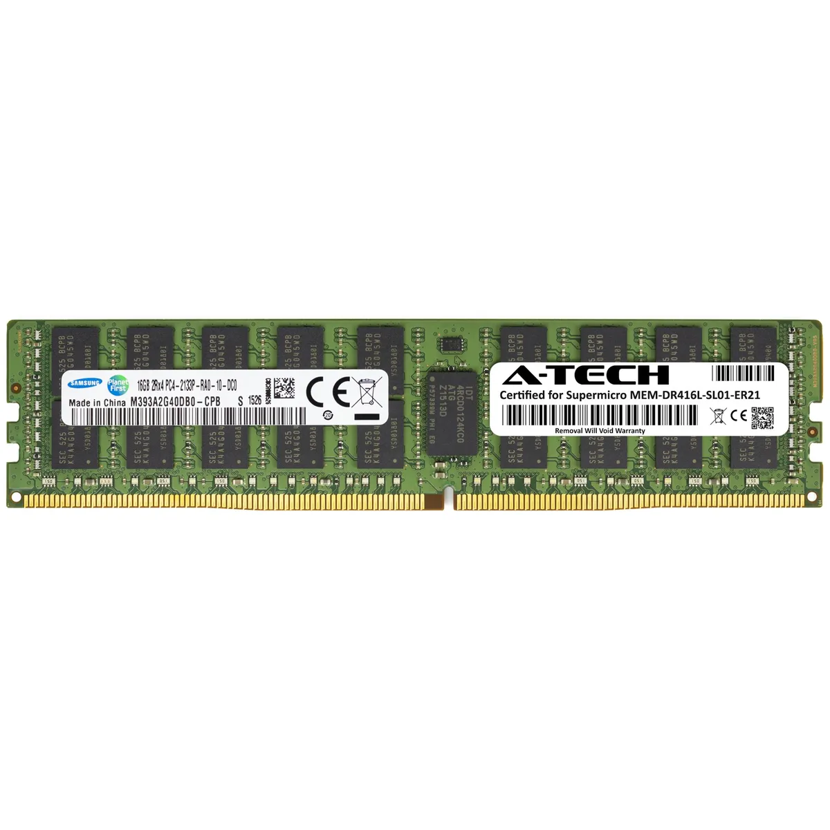 A-Tech A-Tech Supermicro Certified 16GB DDR4 2133 ECC RDIMM 2Rx4 server RAM — product photo