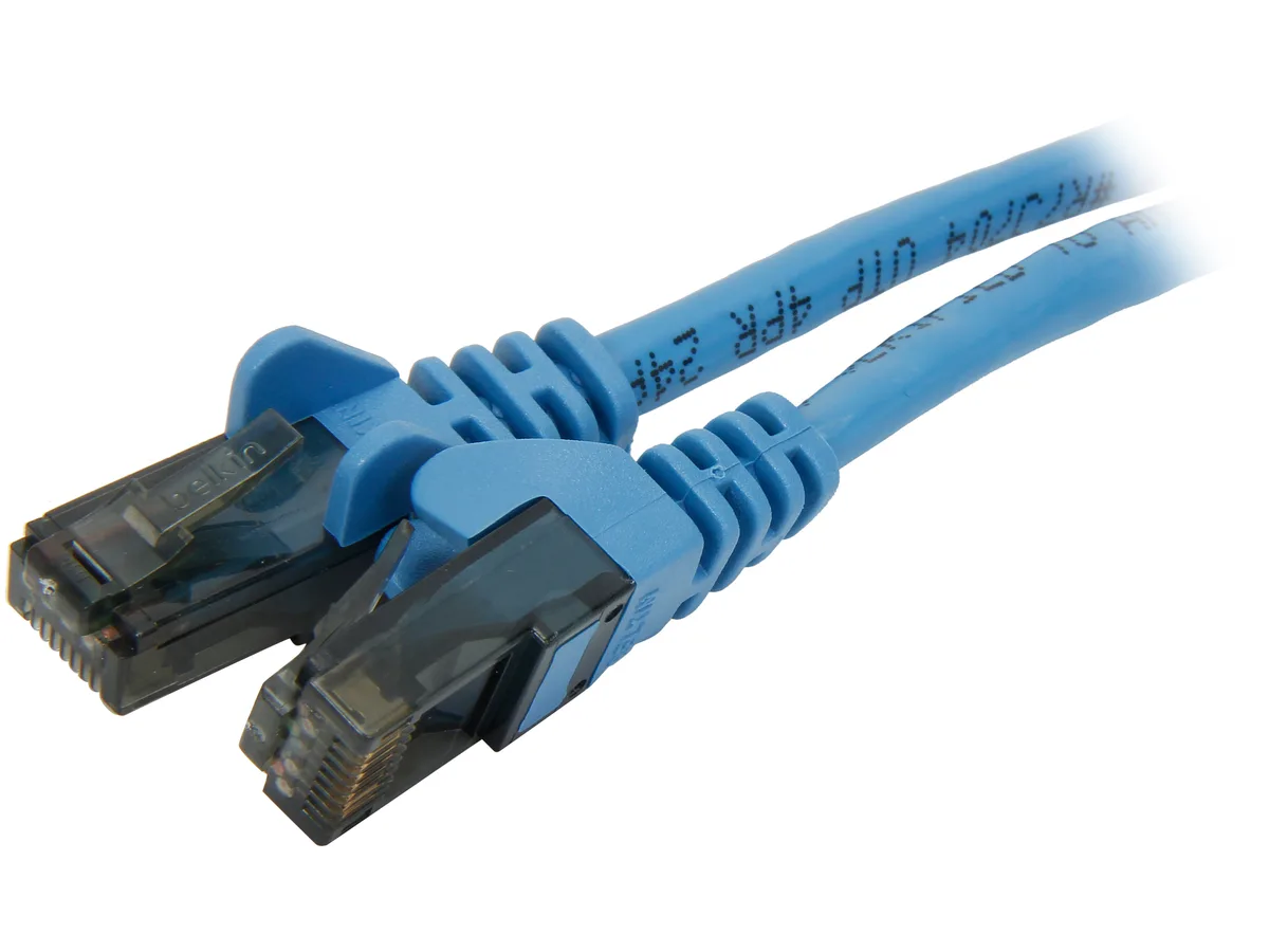 Belkin Belkin A3L980-02-BLU-S Cat6 network ethernet cable 2 ft Blue — product photo