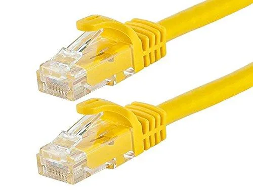 Monoprice Inc. Monoprice 109839 Cat6 Ethernet Cable 0.5 ft Yellow 12-Pack Flexboot — product photo