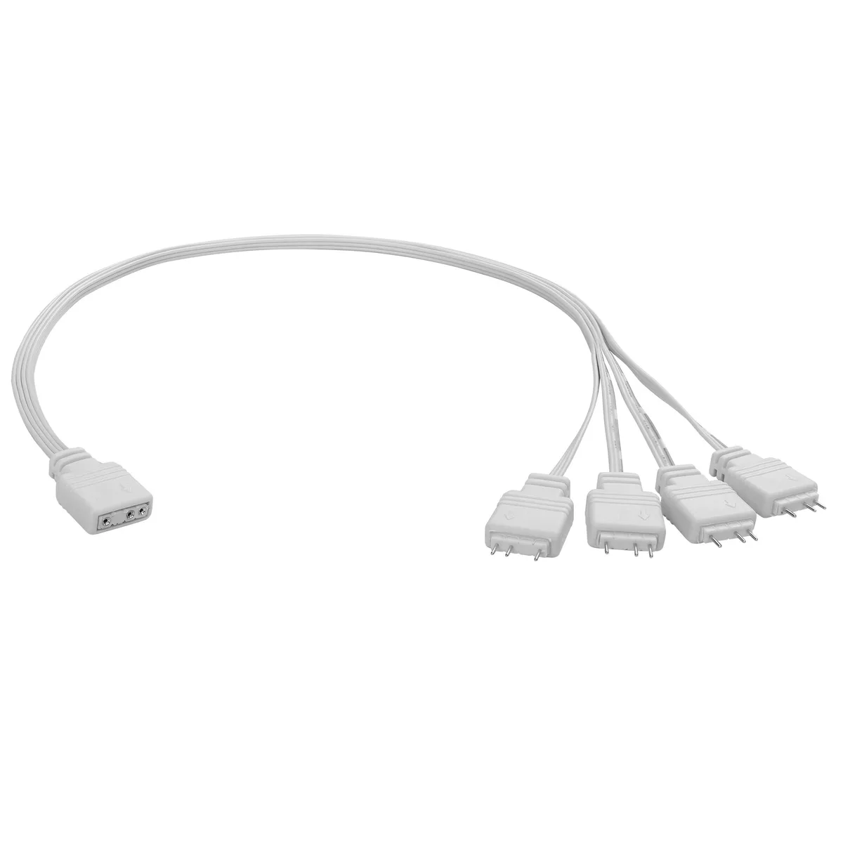  Cable Matters ARGB Splitter Cable 5V 1 Female to 4 Male 3 Pin White — product photo