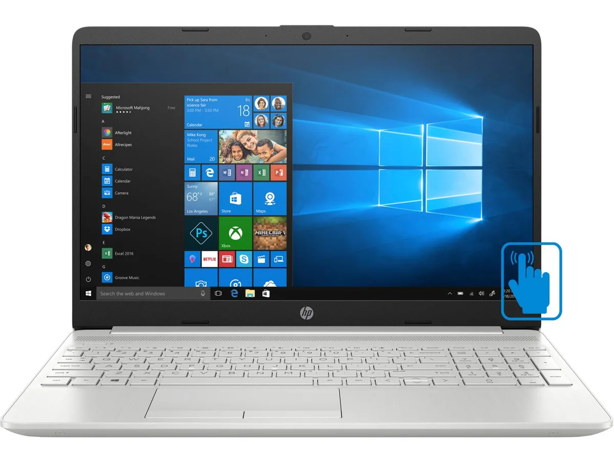HP HP 15-dy 2021 business laptop Natural Silver i5-1135G7 12GB 512GB 15.6" Touch HD — product photo