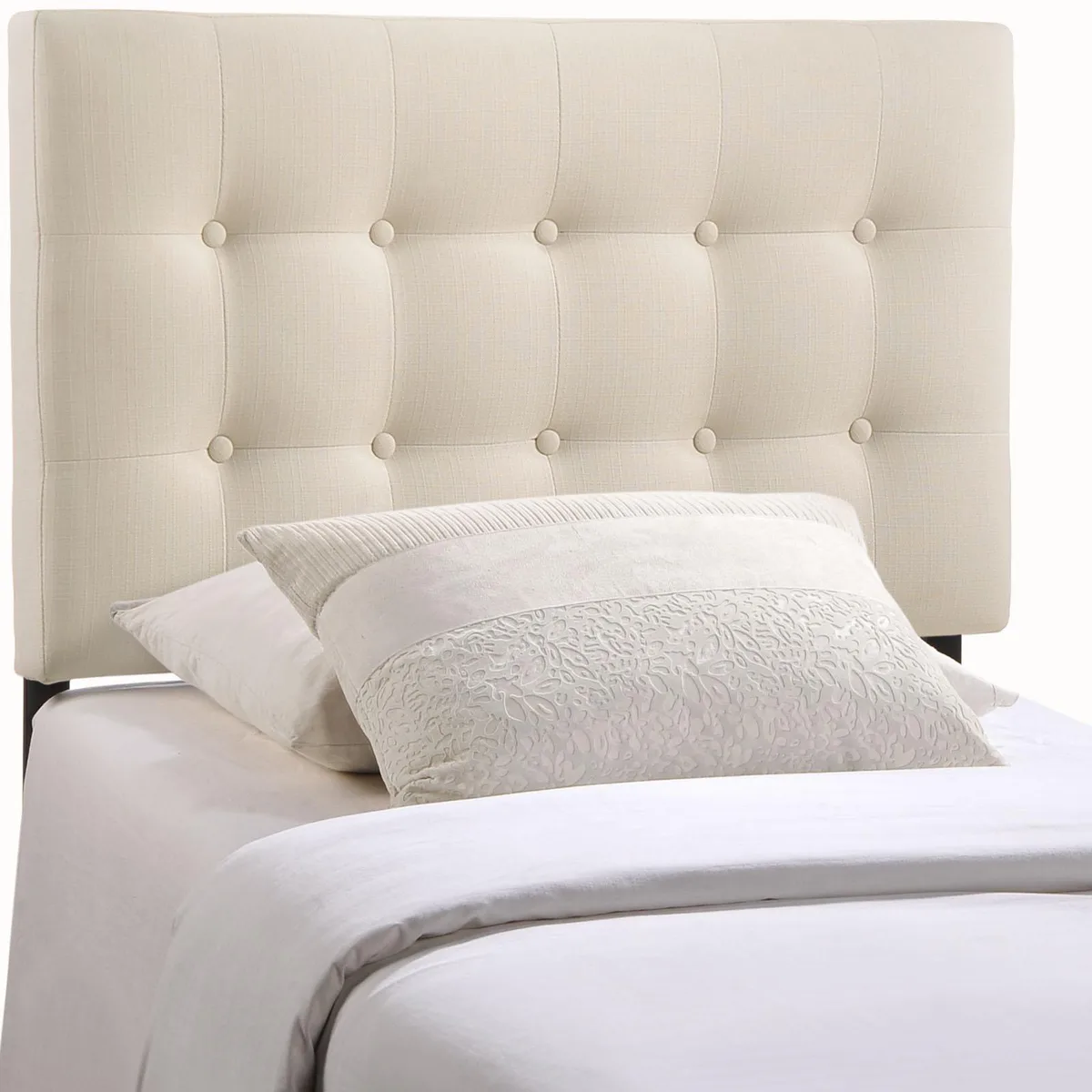 Modway Furniture Modway Furniture Emily Twin Upholstered Headboard Ivory 39"W 45-52.5"H — product photo