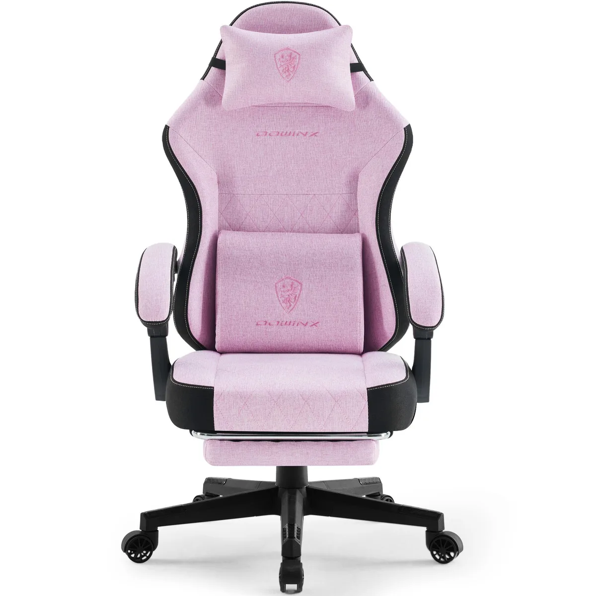 Dowinx Dowinx LS-6650F gaming chair fabric pocket spring pink 300 lb — product photo