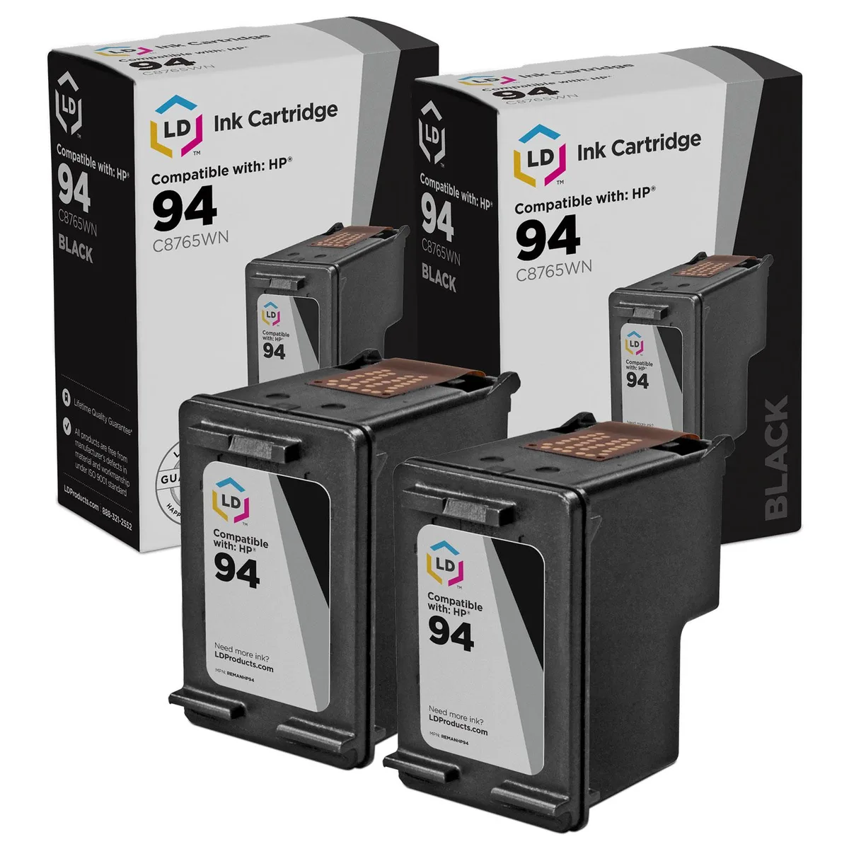 LD Products LD Products HP 94 Ink Cartridge 2-Pack Black — product photo
