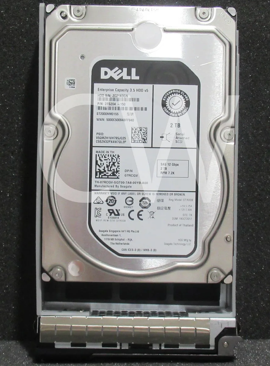 DELL DELL ST2000NM0155 2TB 7.2KRPM 12Gb/s SAS 2.5" internal hard drive — product photo