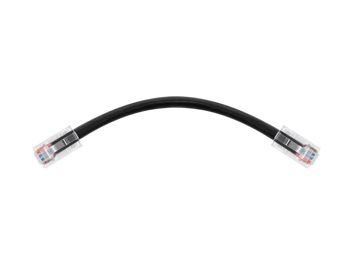 SANOXY SANOXY Cat6A network ethernet cable .5FT 10Gbps 500MHz 26AWG STP non-booted RJ45 50-micron gold black — product photo