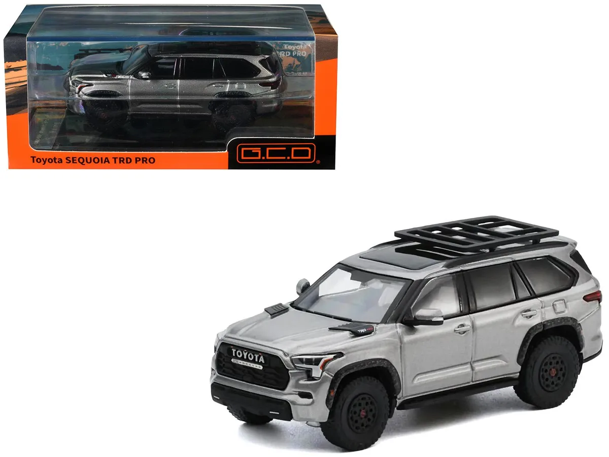 GCD GCD Toyota Sequoia TRD PRO Silver Metallic Roof Rack 1/64 Diecast — product photo