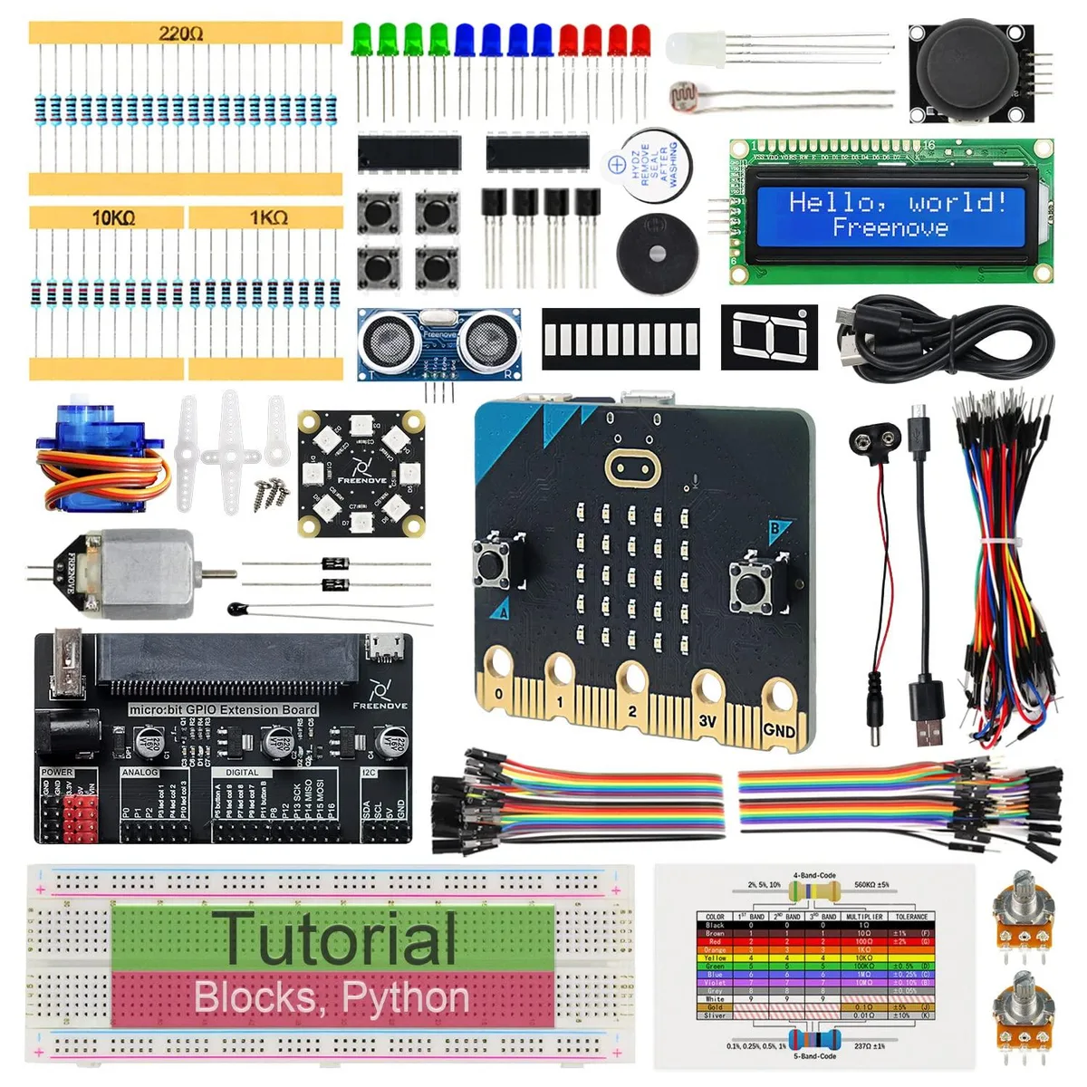 KEHIPI KEHIPI Super Starter Kit for BBC Micro:bit V2, 192 Items, 38 Projects, 266-Page Tutorial — product photo