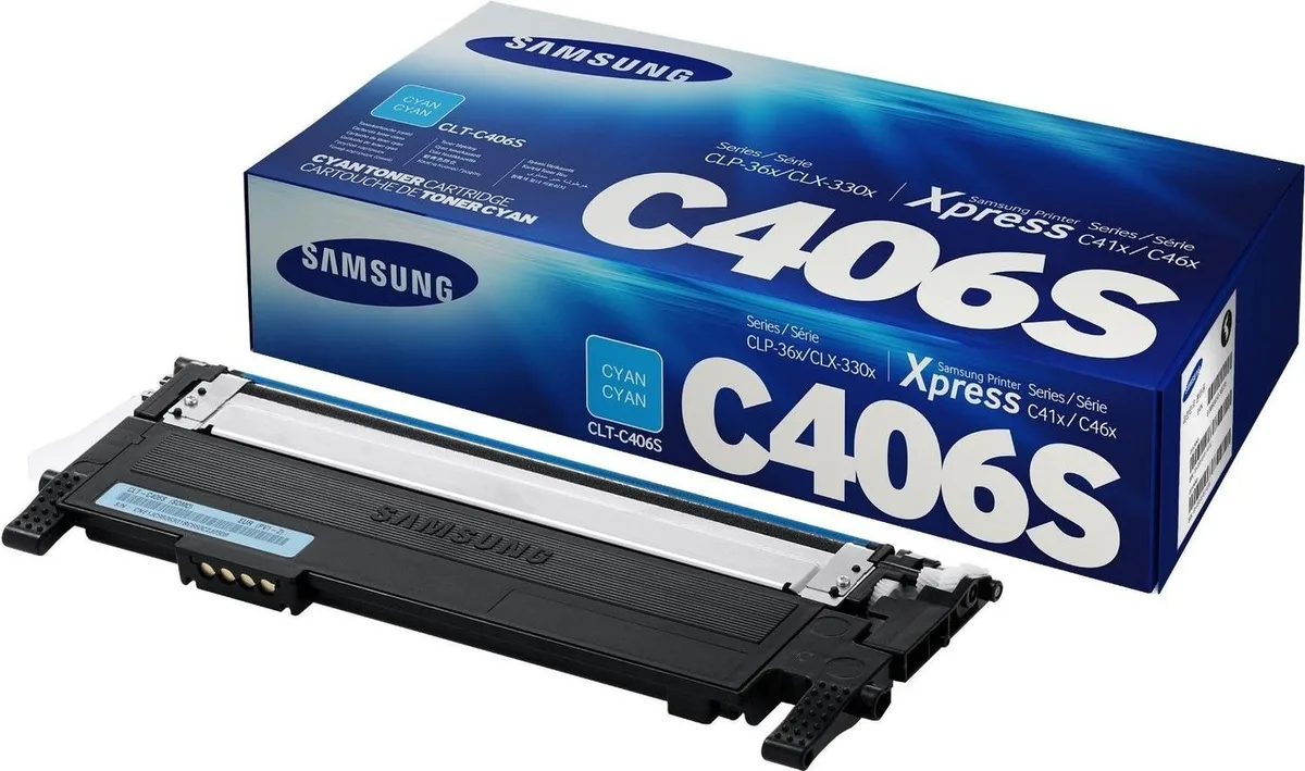 SAMSUNG SAMSUNG CLTC406SOEM cyan toner cartridge 1000 pages — product photo