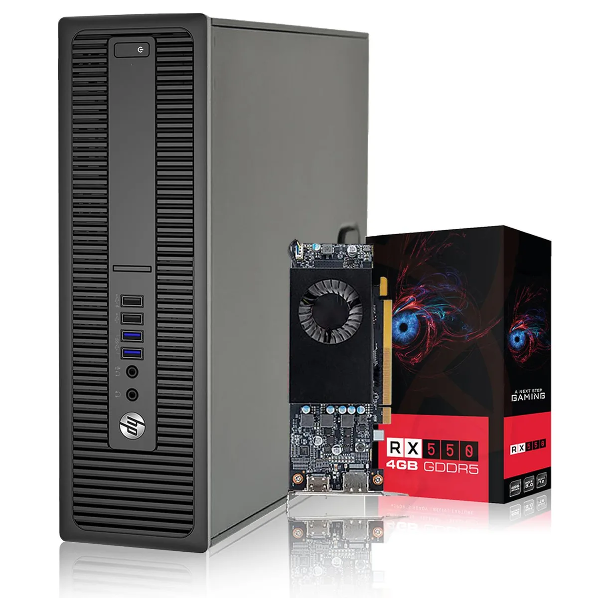 HP HP SFF Gaming Desktop i5-4570 16GB DDR3 512GB RX 550 4GB Windows 10 Pro — product photo