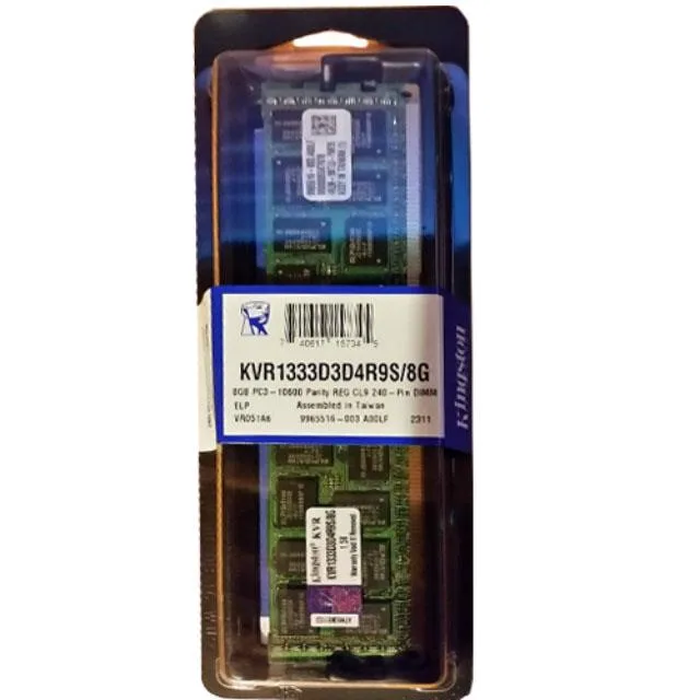 Kingston Technology Corp. Kingston Technology Corp. 8GB DDR3 1333MHz PC3-10600 ECC Registered 240-pin 1.5V DIMM with thermal sensor — product photo