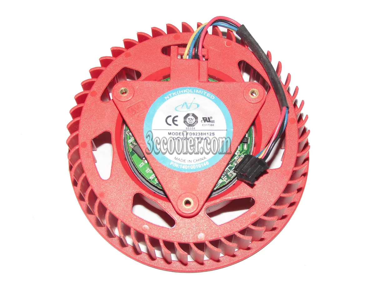 OEM Industries OEM Industries FD9238H12S 12V .8A 4-pin RED 37mm 75mm Fan — product photo