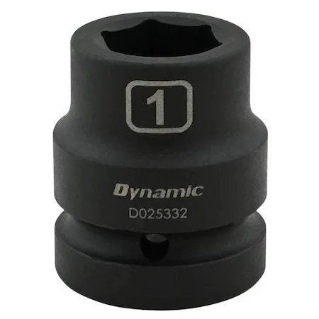 Black phosphate 1 inch drive socket with laser-etched markings