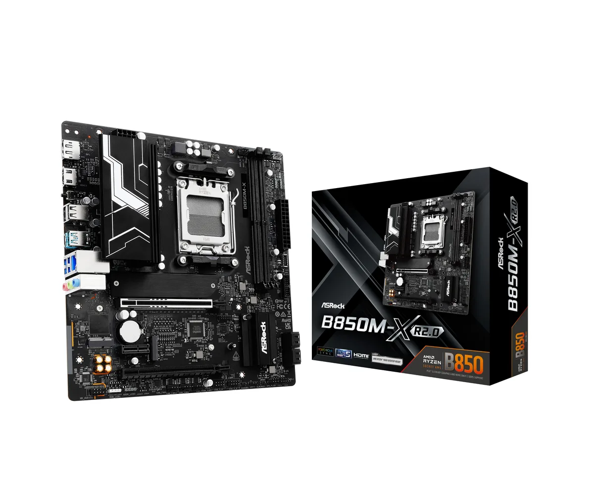 ASRock ASRock B850M-X R2.0 AMD motherboard AM5 DDR5 8200+ OC PCIe 5.0 2.5G LAN — product photo
