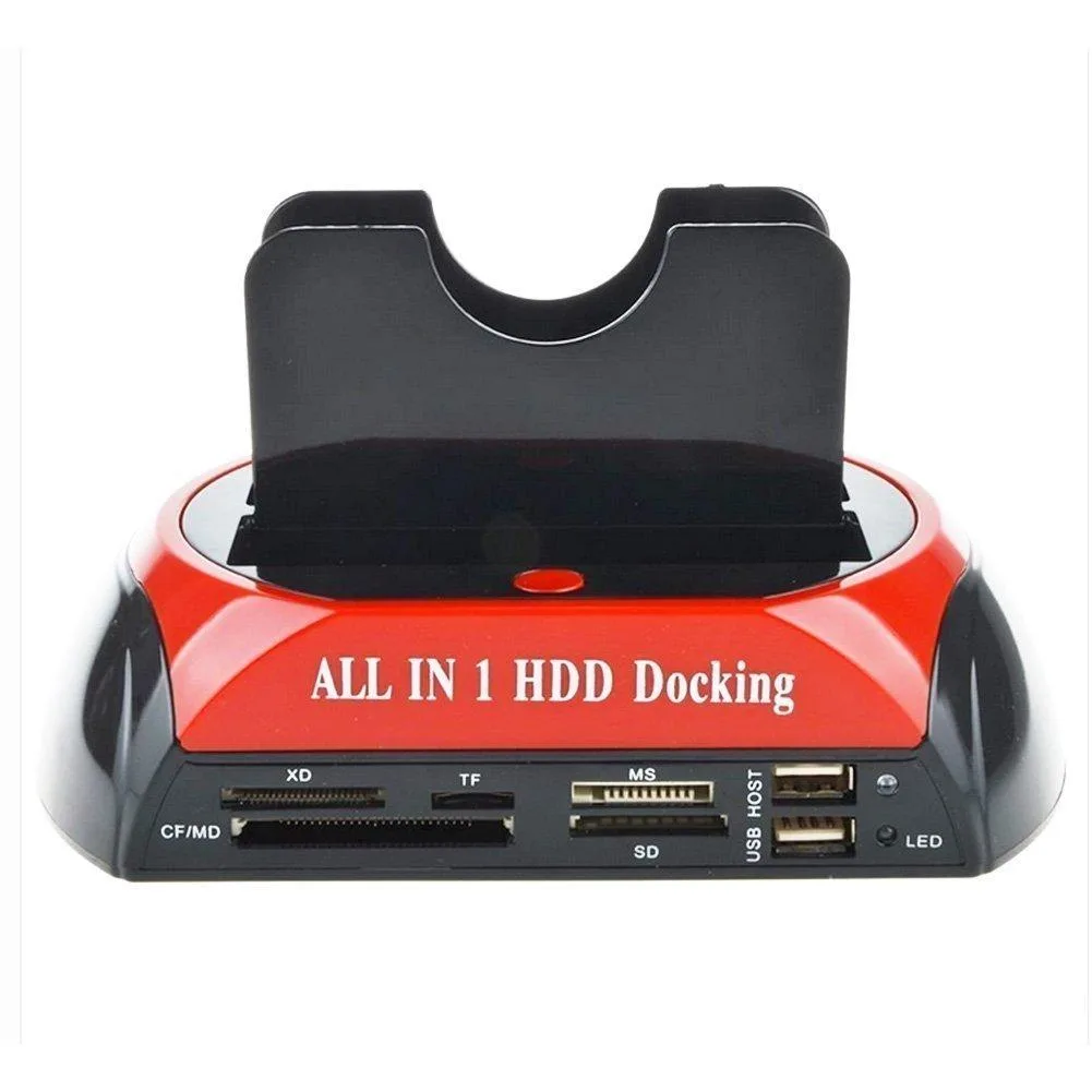 DIXSG DIXSG All-in-1 SATA IDE HDD Docking Station 2.5 3.5 USB Hub Card Reader — product photo
