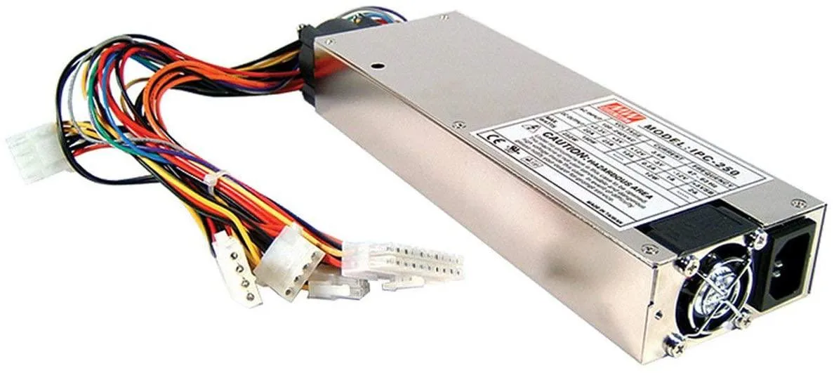 Mean Well Mean Well IPC-250 12V 15A 250W Industrial 1U ATX power supply — product photo