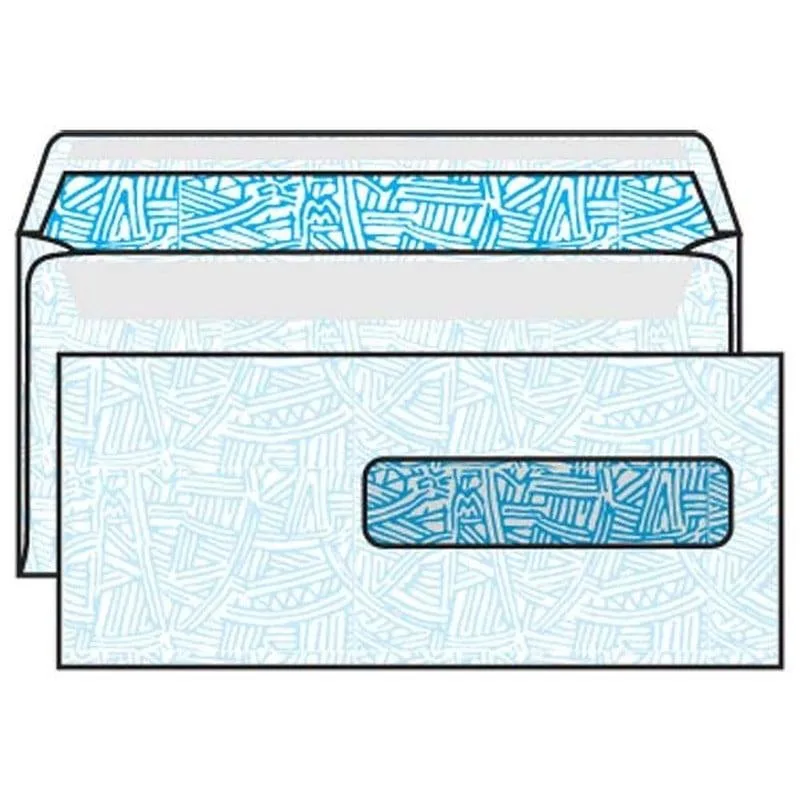 WESTERN STATES WESTERN STATES #10-1/2 Health Insurance Claim Poly Window Envelope 4.5x9.5 24# Blue Wesco Tint Box of 500 — product photo