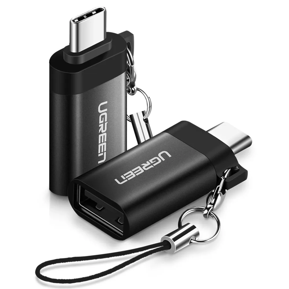 Jansicotek Jansicotek USB C to USB-A 3.0 converter 2-pack Black — product photo