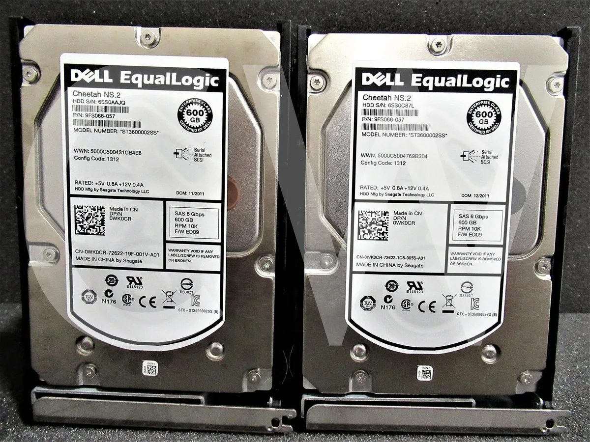 DELL DELL ST3600002SS 600GB 10000RPM SAS 3.5" internal hard drive lot of 10 — product photo