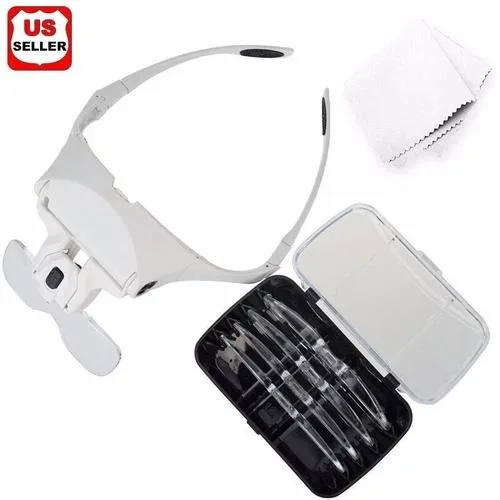 NShi NShi Headband Magnifier 5 Lenses 1.0 1.5 2.0 2.5 3.5x Jewelry Accessory — product photo