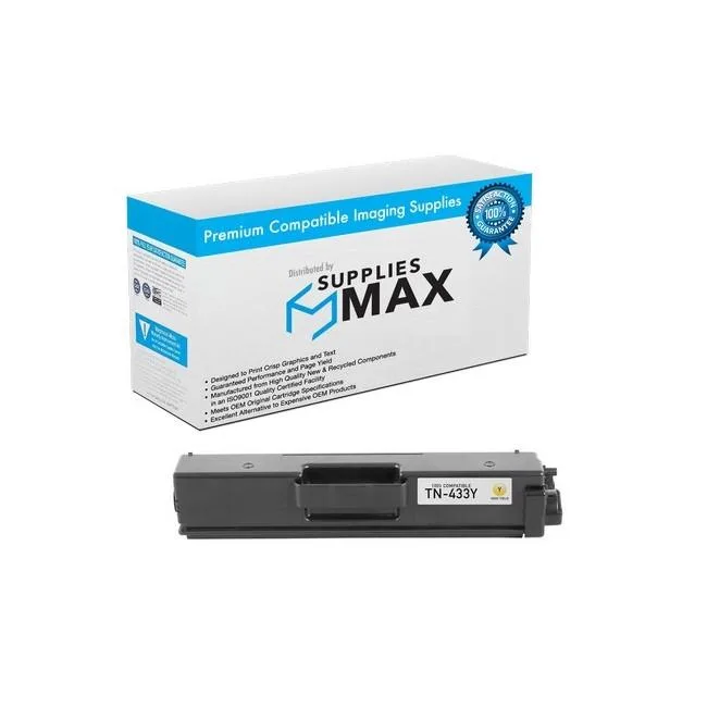 SuppliesMax SuppliesMax TN-433Y Yellow High Yield Toner Cartridge 4000 Pages — product photo