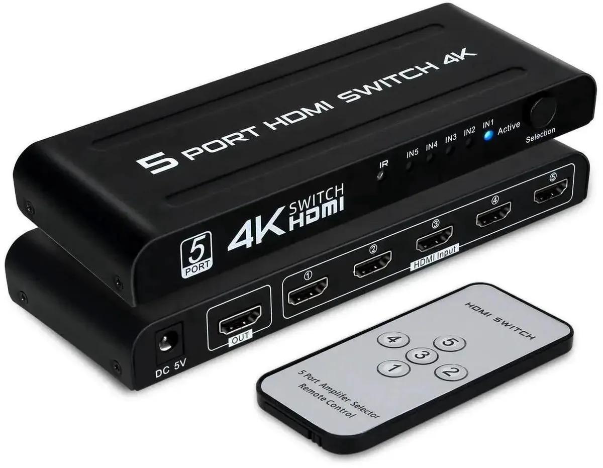SMUGDESK SMUGDESK 5 Port HDMI Switch 4K 30Hz 1.4 HDR 1080P — product photo