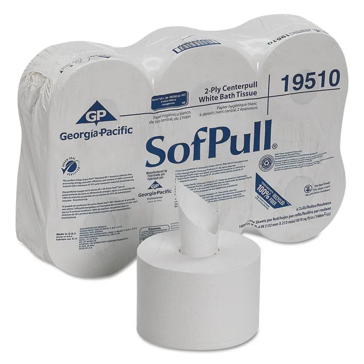 Georgia Pacific Georgia Pacific 19510 SofPull Center Pull Tissue 1000 Sheets 6 Rolls — toote foto