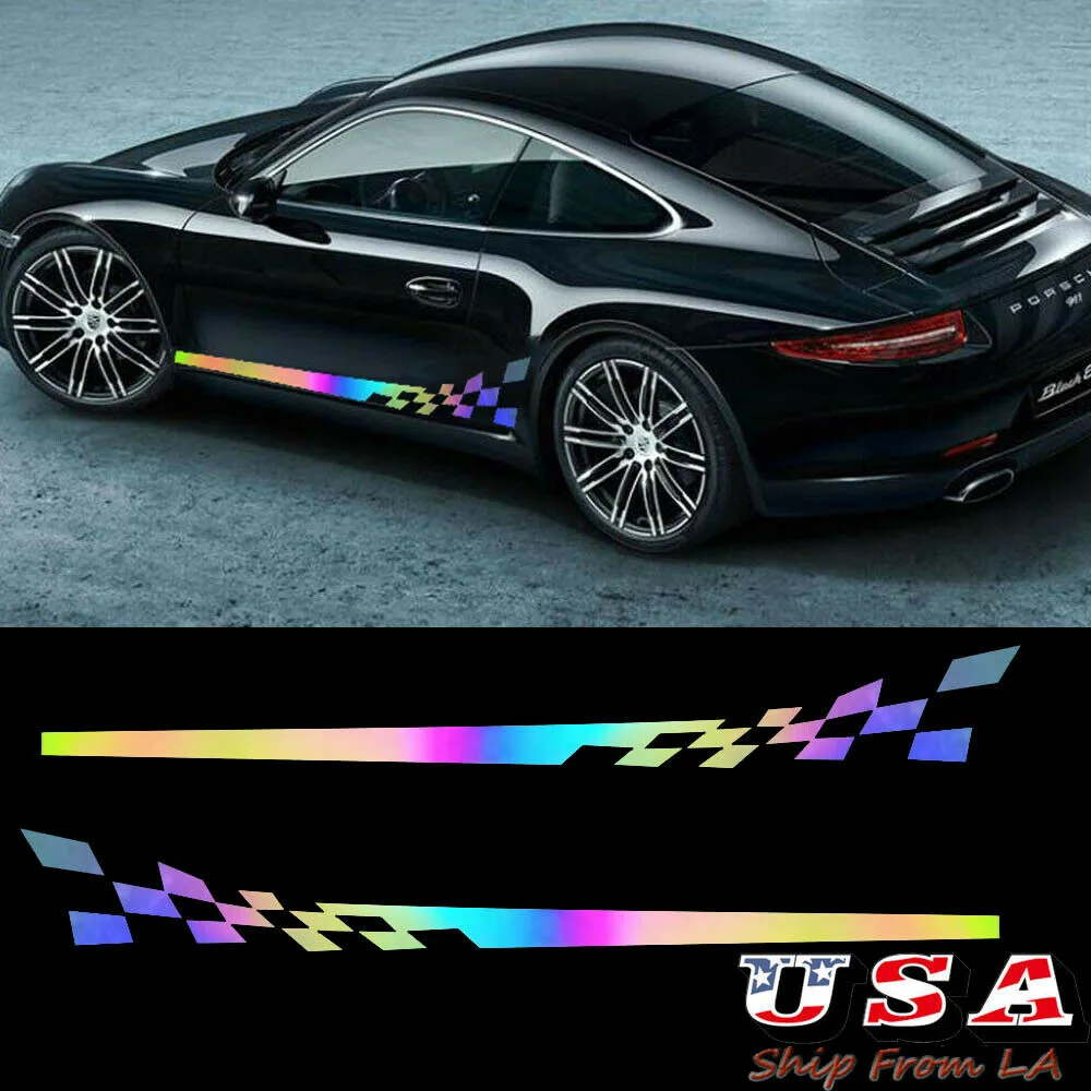 SIMPLEX TECHNOLOGY CO., LIMITED SIMPLEX TECHNOLOGY CO., LIMITED JDM NEO Sport Racing Reflective Stripe Vinyl Decal Sticker exterior care — product photo