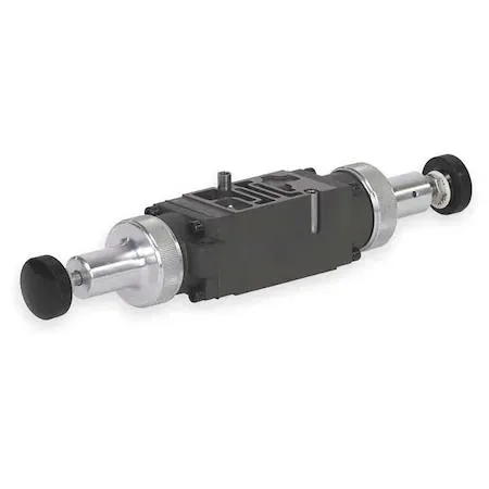 Compact silver sandwich dual air regulator with adjustment knob and gauge
