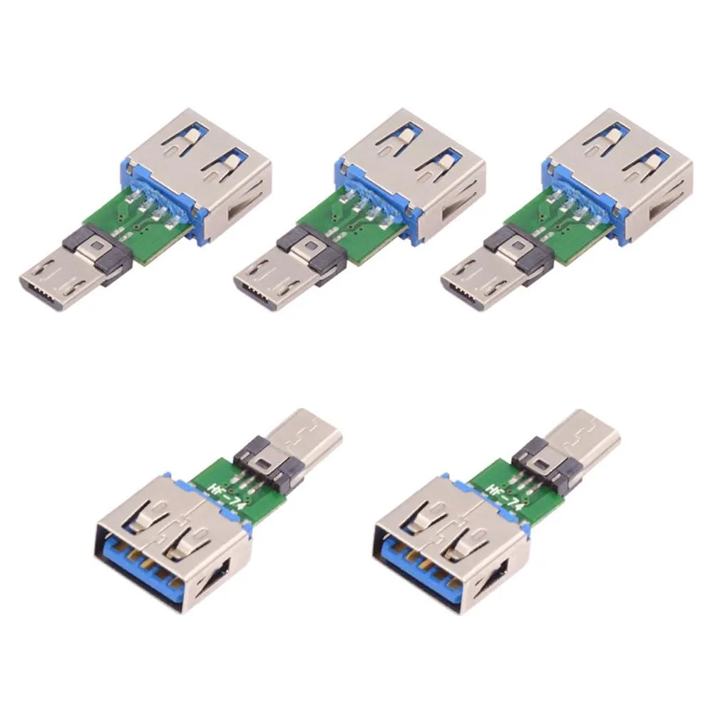 Fervit Fervit Micro USB 2.0 5-Pin Male to USB-A Female OTG Adapter 5-Pack — product photo