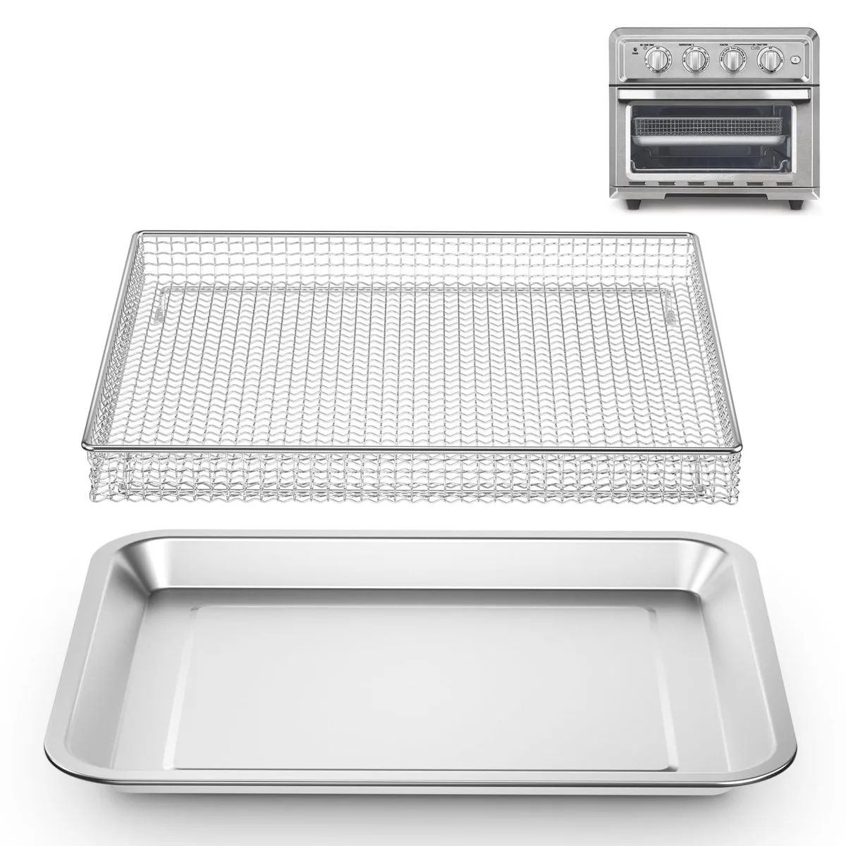 NutriChef Air Fryer Basket and Tray for Cuisinart TOA-60 and TOA-65 — product photo