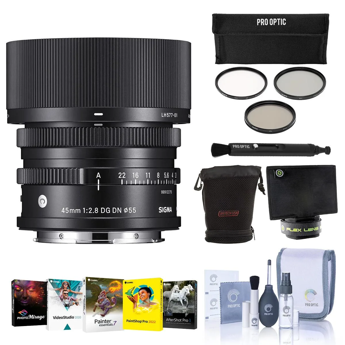 SIGMA SIGMA 45mm f/2.8 DG DN Contemporary L-Mount Lens Bundle — product photo