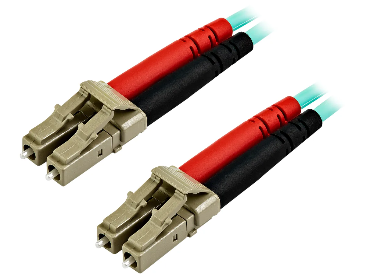 STARTECH STARTECH A50FBLCLC7 7m OM3 LC-LC Duplex Fibre Optic Cable Aqua 50/125 LSZH 10/40/100Gbps — product photo