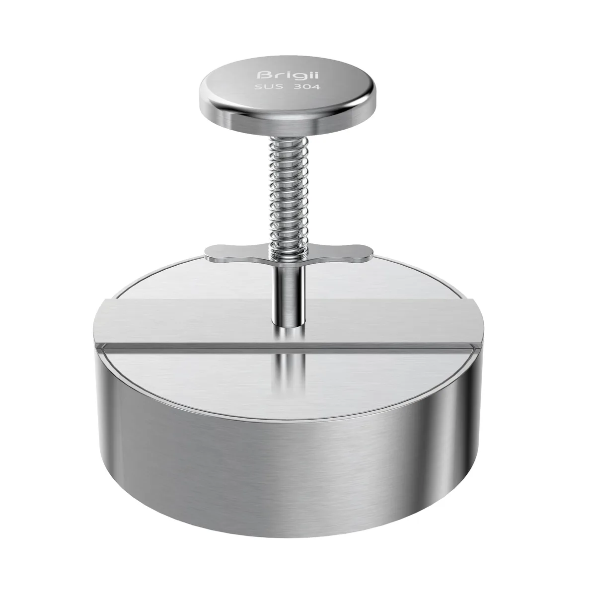 Brigii BP03 Pro 304 Stainless Steel Burger Press 5.5 in — product photo